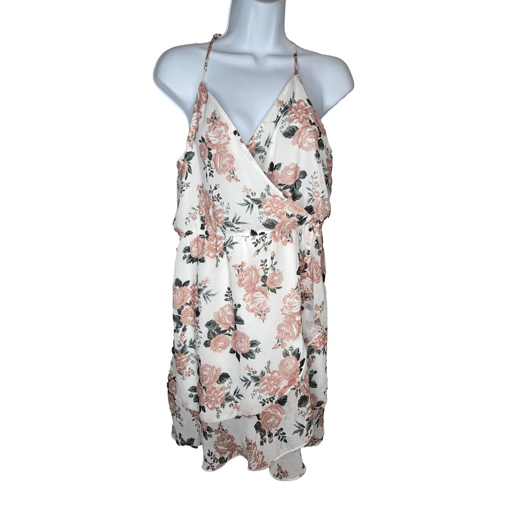 Altar'd State White Wrap Midi Dress Flutter Sleeve Ruffle Hem M Cottagecore